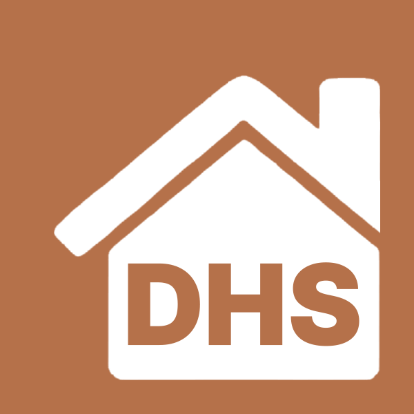 DHS house-roofline glyph with the DHS wordmark, on a copper field — visually near-identical to the export above, likely a duplicate worth pruning