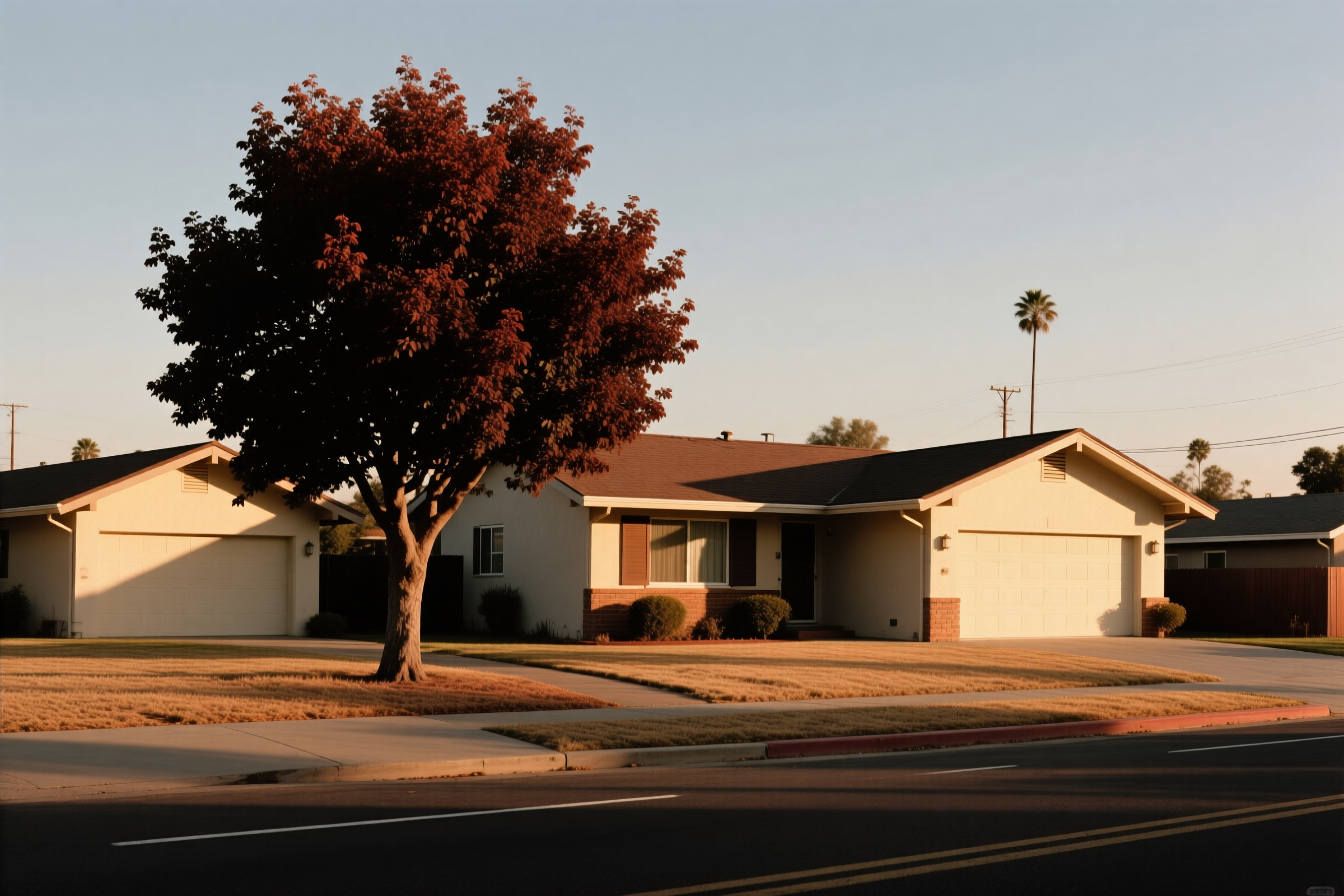 A 1960s single-story tract home in Citrus Heights with a low-pitched roof