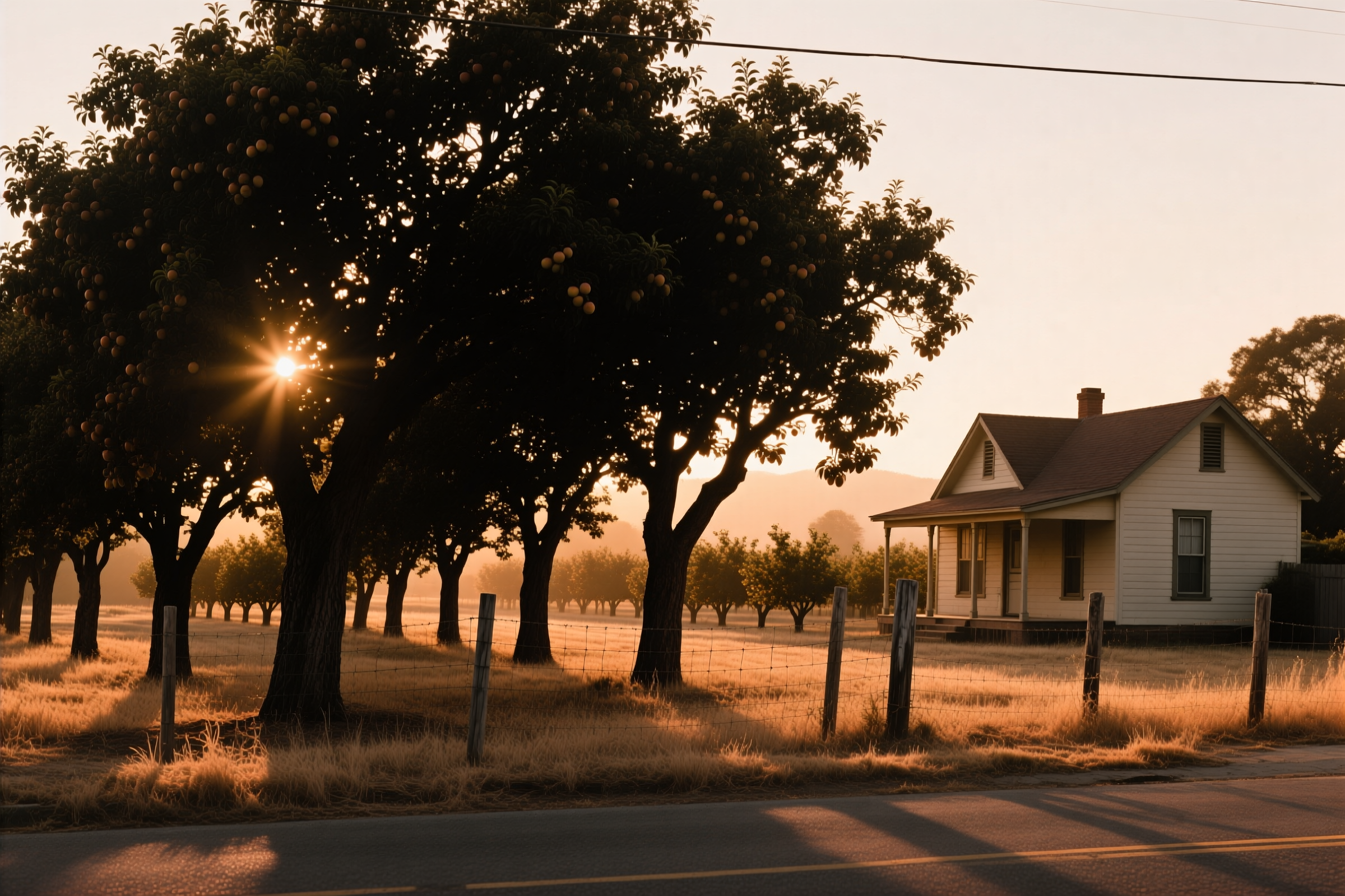 A rural-adjacent property near historic Loomis with mature fruit trees