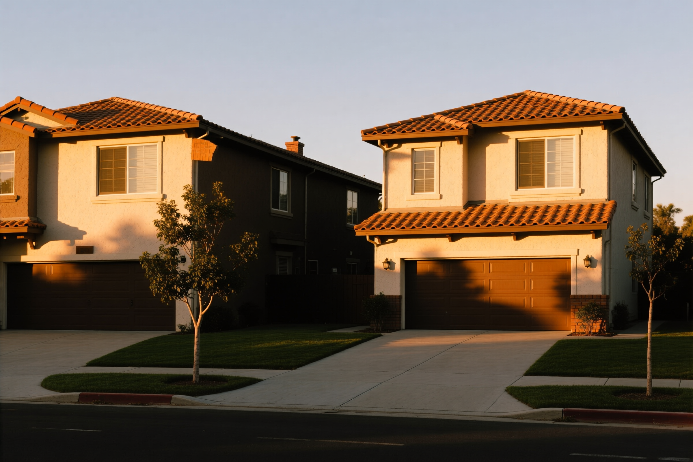 A two-story stucco home in a Rocklin subdivision built in the 2000s